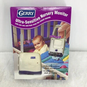 Gerry Ultra Sensitive Baby Nursery Monitor Model 611/2 Channels &Battery Back-up